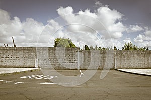 road into wall dead end concept background photo