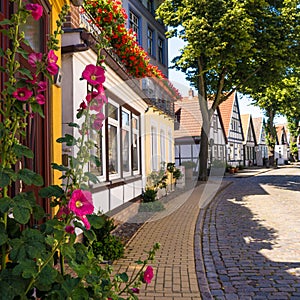 Road in warnemuende