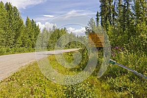 Road warning sign