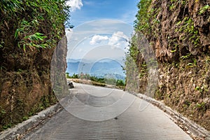 Road way thailand myanmar border cliff mountain