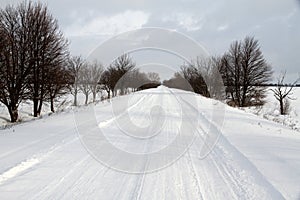 Road in winter season