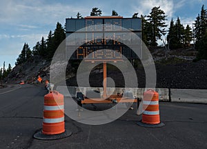 Road Work Ahead Construction Sign