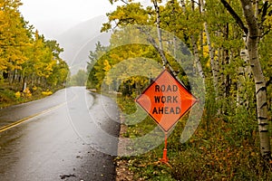 Road Work Ahead photo