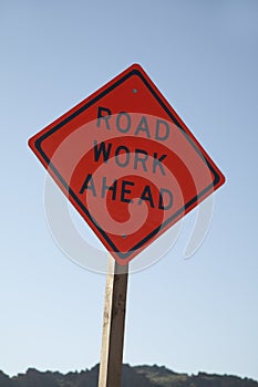 `Road Work Ahead` Road Sign