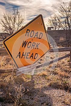 Road Work Ahead Sign