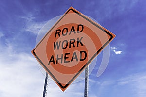 Road Work Ahead Sign