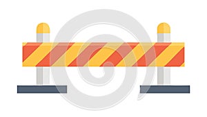 Road Work Barrier Icon, Construction and Caution Symbol. vector design Generative AI