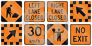 Road Work Signs in Ontario - Canada