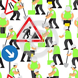 Road work vector pattern