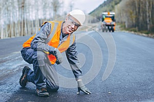 Road worker construction