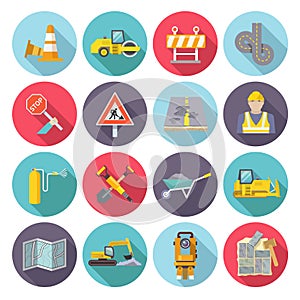 Road Worker Flat Icons