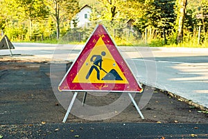 Road Works Sign