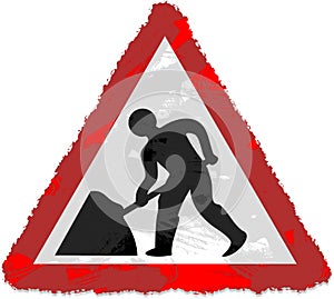 Road Works Sign