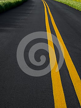 Road with Yellow lines