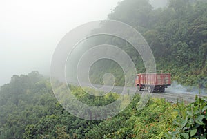 Road in Yungas, Bolivia