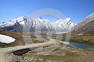 The road in Zanskar valley (India)