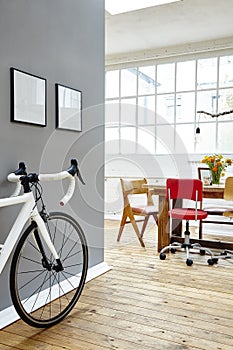 Roadbike in loft