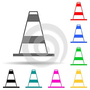roadblock multi color style icon. Simple thin line, outline  of web icons for ui and ux, website or mobile application