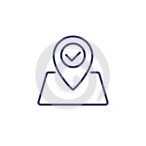 roadmap line icon on white