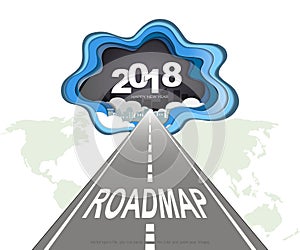 Roadmap timeline infographic design template