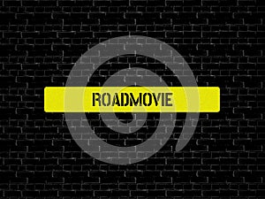 ROADMOVIE - image with words associated with the topic MOVIE, word, image, illustration