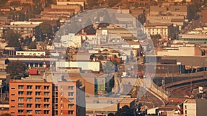 Roads Through City On Hot Day