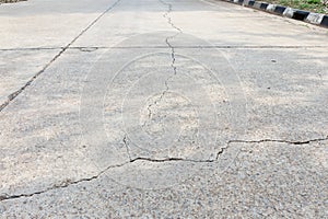 Roads cracked