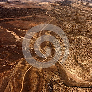 Roads Through a Desert Landscape