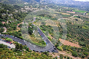 Roads between fields in Provence, France