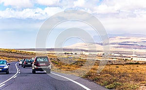 Roads on Lanzarote island