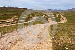 Roads in the Mongolia