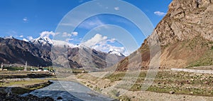 Roads, Mountains and river of Kargil District of Jammu and Kashmir, India