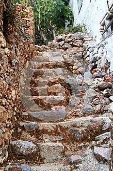 Roads and streets of the old, ancient city. Alanya, Turkey