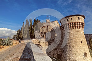 Roads to castle on the hill Cidneo Brescia photo