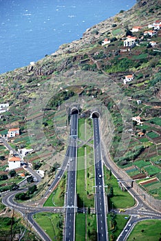Roads and tunnels on Madeira Island