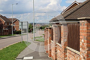 Roadscape with wall