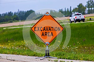 Roadside construction warning signs