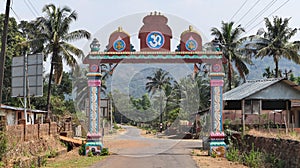 Roadside Entrance Arch For Kavaledurga Fort, Shimoga, Karnataka photo