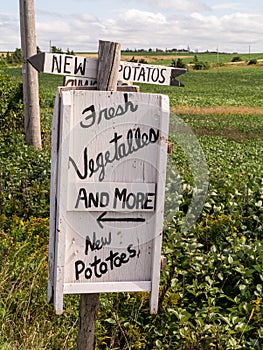 Roadside Farmstand Vegetable sign