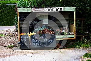 Roadside produce cart