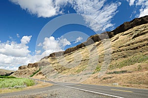 Roadside rock cliff