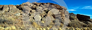 Roadside rocks in Homolovi State Park in Arizona