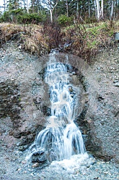 Roadside run offs, Gros Morne National Park, Newfoundland, Canad