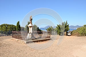 Roadside shrine on island Saint Honorat France