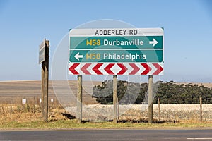 Roadside signs the Western Cape, South Africa