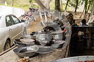 Roadside tea stall or Dhaba restaurant photo