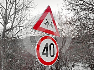 Roadside traffic signs