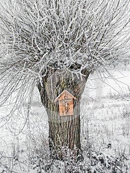 Roadside tree shrine