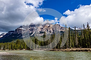 Roadside views along hiway 93 in late spring. Banff National Park Alberta Canada