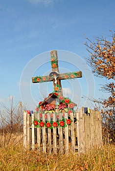 A roadside wooden chapel, Poleski National Park, Poland